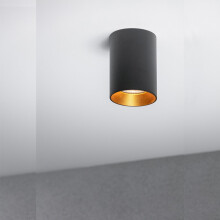CGC Black Round Surface Down Light Spot light With Gold Reflector