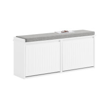SoBuy FSR98-XL-W Hallway Shoe Bench Shoe Rack Shoe Cabinet