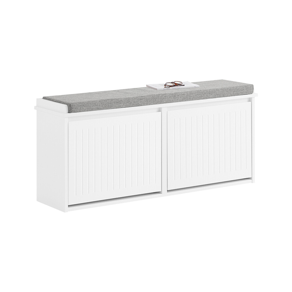 SoBuy FSR98-XL-W Hallway Shoe Bench Shoe Rack Shoe Cabinet