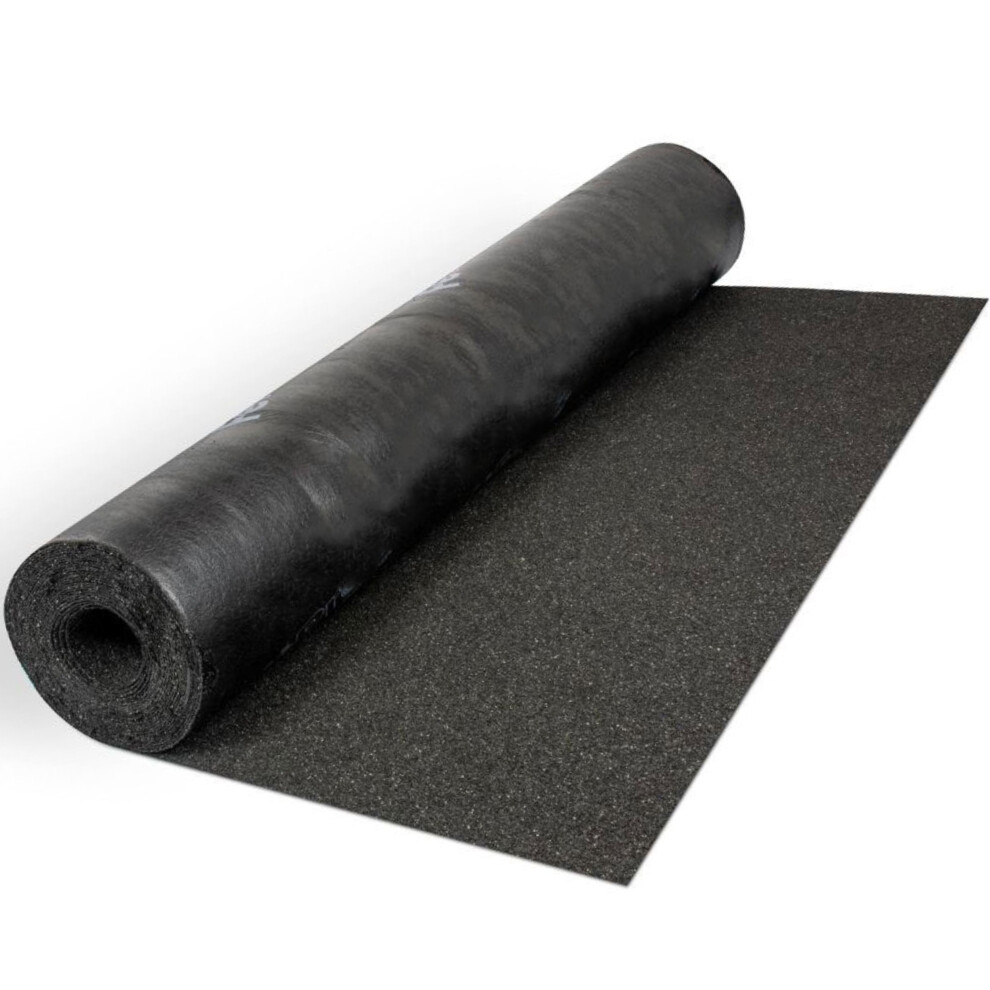 (Black, 8m x 1m) Heavy-Duty Polyester Shed Roofing Felt With 13mm Pack of 50 Galvanized Nails - 25Year Life Expectancy Roof Felt