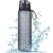 FULDENT Sports Water Bottle 1L  Leakproof Design Water Bottle BPA Free Tritan Plastic Drinking Bottle for Teenager Sports Fitness Cycling School