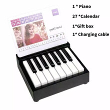 (Black) Taylor Swift Piano Music Sheets Calendar Toy Set Musical Instrument Fans Gifts