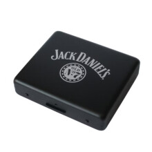 Jack Daniels Matte Black Contact Lens Case