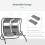 Outsunny Outsunny Canopy Swing 2 Separate Relax Chairs w/ Removable Canopy Grey 6