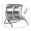 Outsunny Outsunny Canopy Swing 2 Separate Relax Chairs w/ Removable Canopy Grey 2