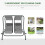 Outsunny Outsunny Canopy Swing 2 Separate Relax Chairs w/ Removable Canopy Grey 3