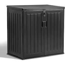 Outdoor Garden Storage Shed Wheelie Bin Box with Lid Weather Resistant Tools BBQ