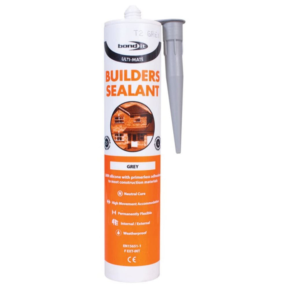 Bond It Ulti-Mate Low Modulus Lmn Builders Silicone Sealant Eu3 Grey 5060021362254