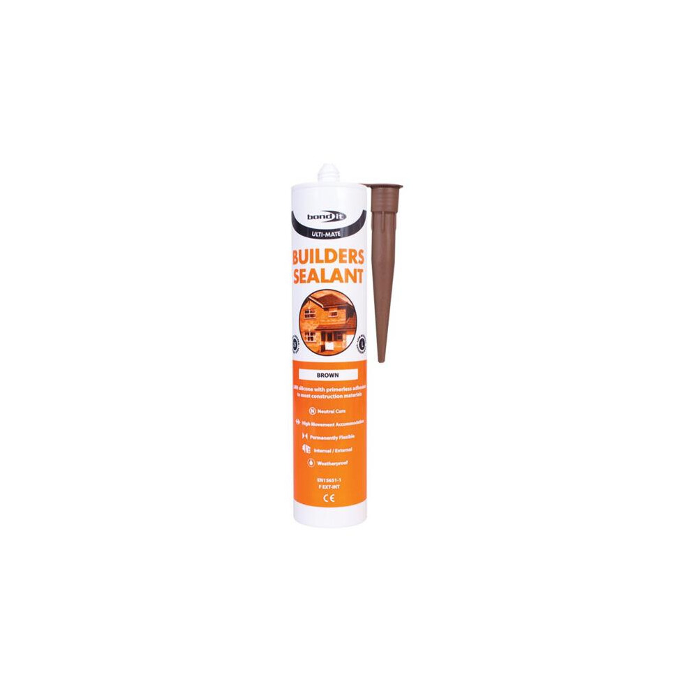 Bond It Eu3 Ulti-Mate Low Modulus Lmn Builders Silicone Sealant Brown 5060021361448
