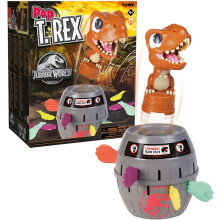TOMY Pop Up Trex Classic Children's Action Game, Family & Preschool Kids Game, Jurassic World Games, Action Game for Children 4, 5, 6, 7, 8 Year Old