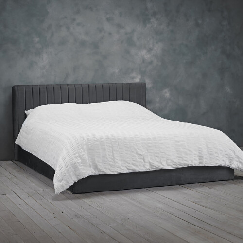 Berlin Silver Ottoman Double Bed - Chic Hotel Style with Smart Storage
