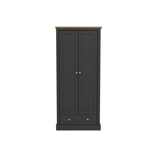 DEVON CHARCOAL 2 DOOR WARDROBE ( 2 PACKS )