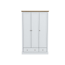 DEVON WHITE 3 DOOR 2 DRAWER WARDROBE ( 2 PACKS )