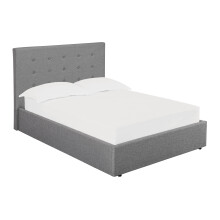 Lucca Plus 5.0 Kingsize Bed -Soft Grey Elegance with Hydraulic Storage