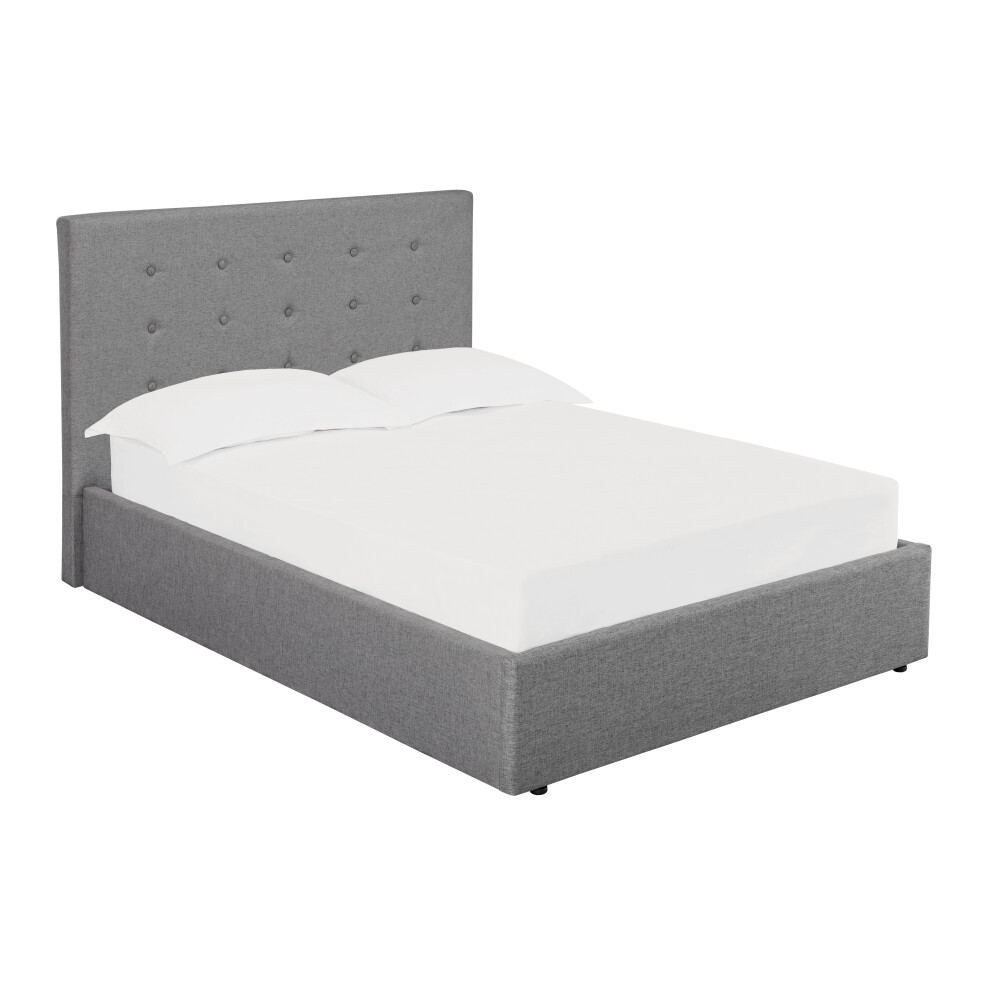 Lucca Plus 5.0 Kingsize Bed -Soft Grey Elegance with Hydraulic Storage