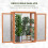 Outsunny Outsunny 3-tier Wood Greenhouse Plant Storage Shelf Garden Cold Frame Grow House 7