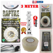 Bond it Raptile Emergency Repair Tape Waterproof Silicone Clear 3Meter