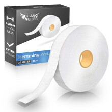 Klangfeiler Hemming Tape 30 Metres Extra Strong 60GSM Ironing Tape Ironing Ironing Adhesive Curtains Hardine Better Than Sewing Hemmed Fleece