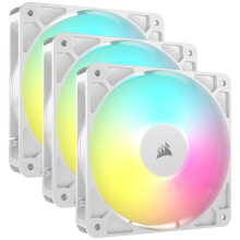 Pack de 3 ventilateurs ARGB 120mm - CORSAIR - RS120 - Blanc