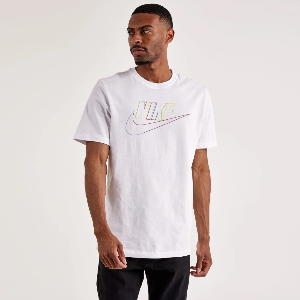 (DZ2871-100 Nike Tee White S) Nike M NSW Tee Club+ BRD PK HBR Sportswear Jersey T Shirt