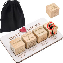 Wooden Date Night Dice Set for Couple