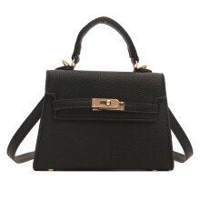 (black) Women's Handbag with Shoulder Strap Pu Leather