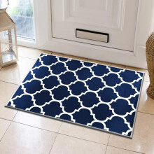 (40 X 60 cm, Ava Navy) Luxury Printed Rugs Large Runner Rug & Door Mats