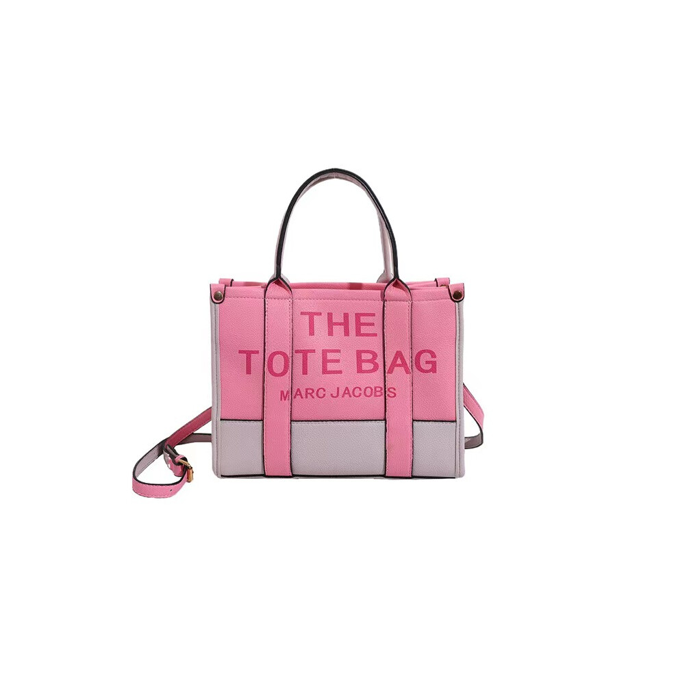 (pink) Women's Handbag Designer Vintage Laptop PU Leather One Shoulder Tote Bag Briefcase