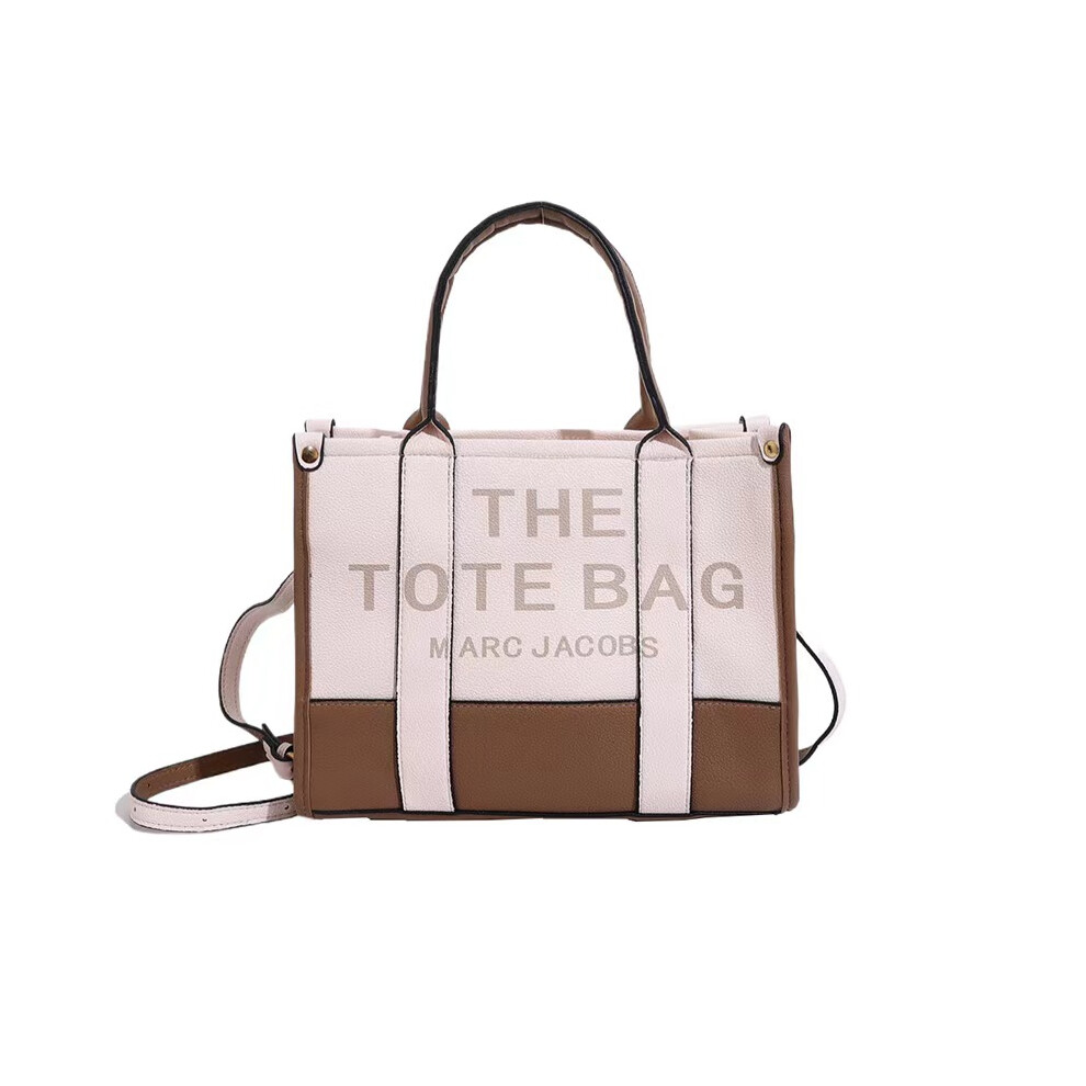 (Off-white) Women's Handbag Designer Vintage Laptop PU Leather One Shoulder Tote Bag Briefcase