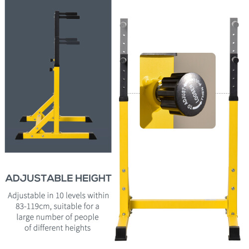 Homcom HOMCOM Dip Station Chin Up Parallel Bars Pull Up Power Tower Home Gym Workout 2