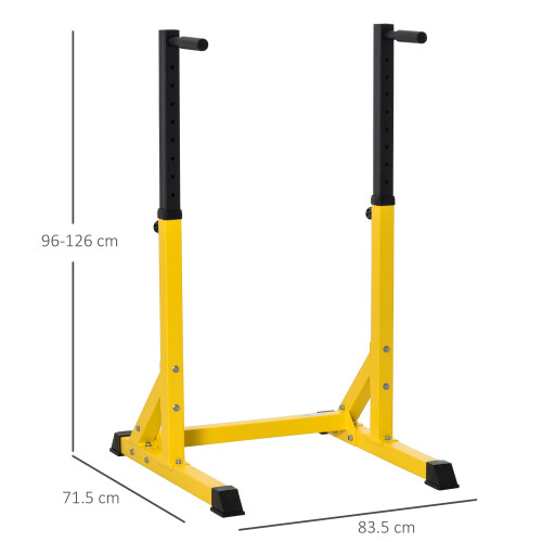 Homcom HOMCOM Dip Station Chin Up Parallel Bars Pull Up Power Tower Home Gym Workout 1
