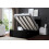 DS Living (Small Double, Black) Elara Winged Paneled Upholstered Bed with Ottoman 5