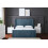 DS Living (Double , Blue) Elara Winged Paneled Upholstered Bed with Ottoman 1