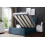 DS Living (King, Blue) Elara Winged Paneled Upholstered Bed with Ottoman 4