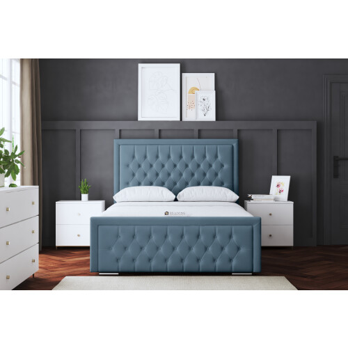 DS Living (Small Double, Blue) Allegra Upholstered Bed