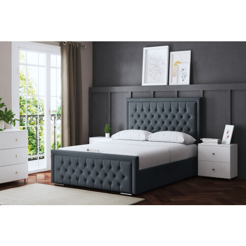 DS Living (Double, Steel) Allegra Upholstered Bed