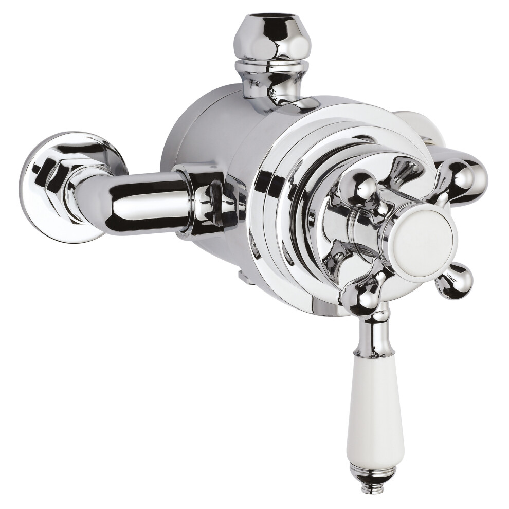 Traditional Exposed Dual Thermostatic Shower Valve (1 Outlet) - Chrome - Balterley