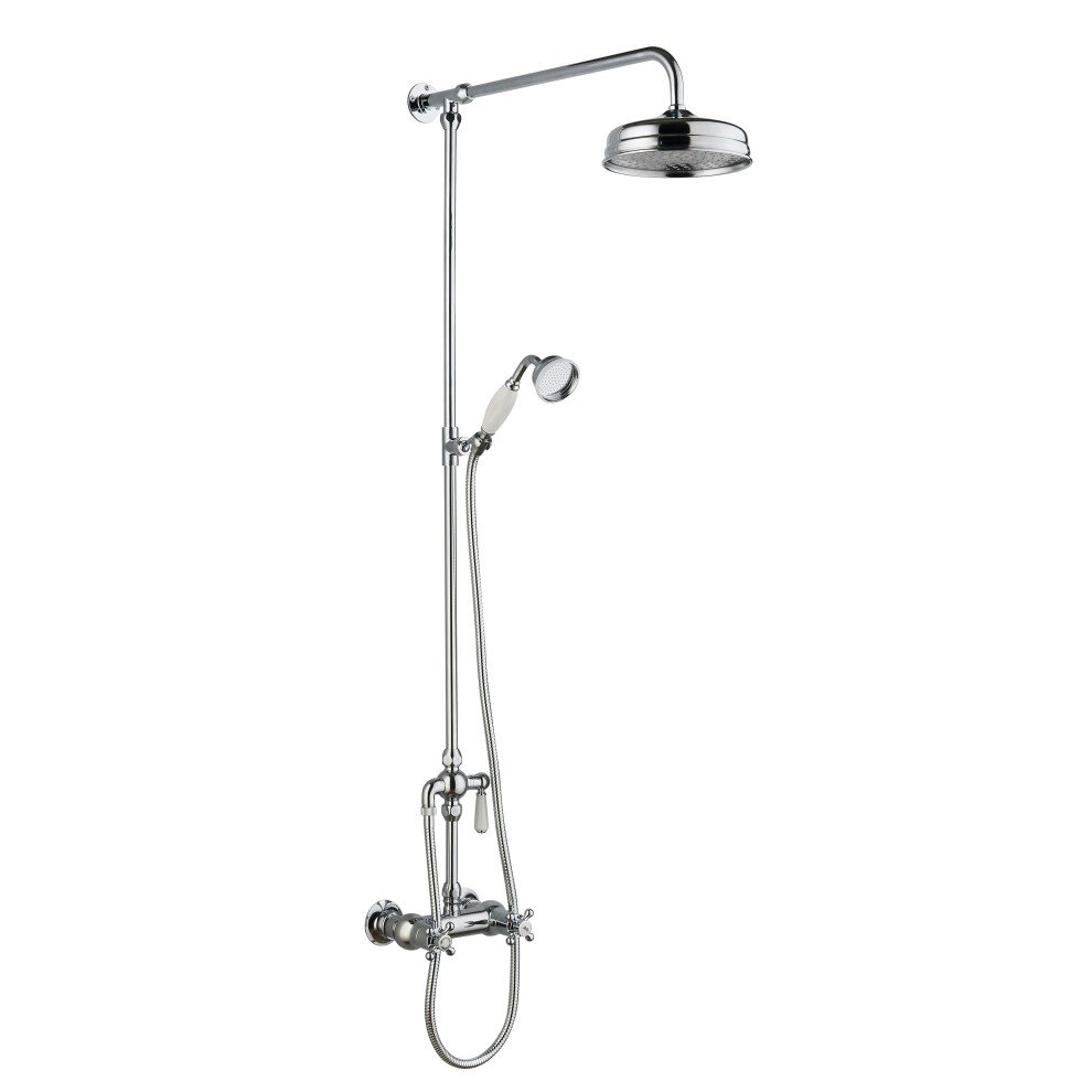 Traditional Exposed Thermostatic Shower Valve & Kit (1 Outlet) - Chrome - Balterley