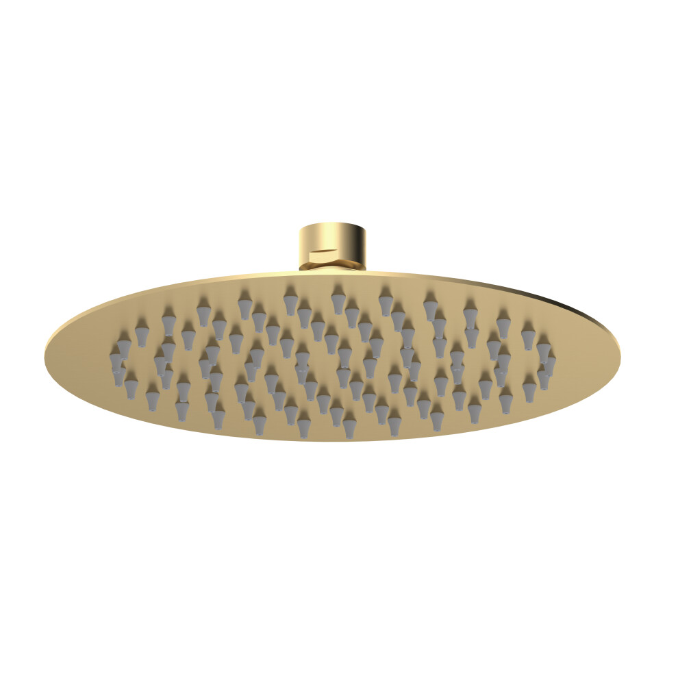 Round Fixed Head, 200mm - Brushed Brass-image-OPC-PF2ZQ87-NEW