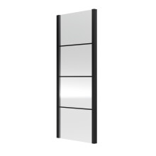 Sonic 8mm Toughened Safety Glass Shower Side Panel, Black, 800mm - Balterley