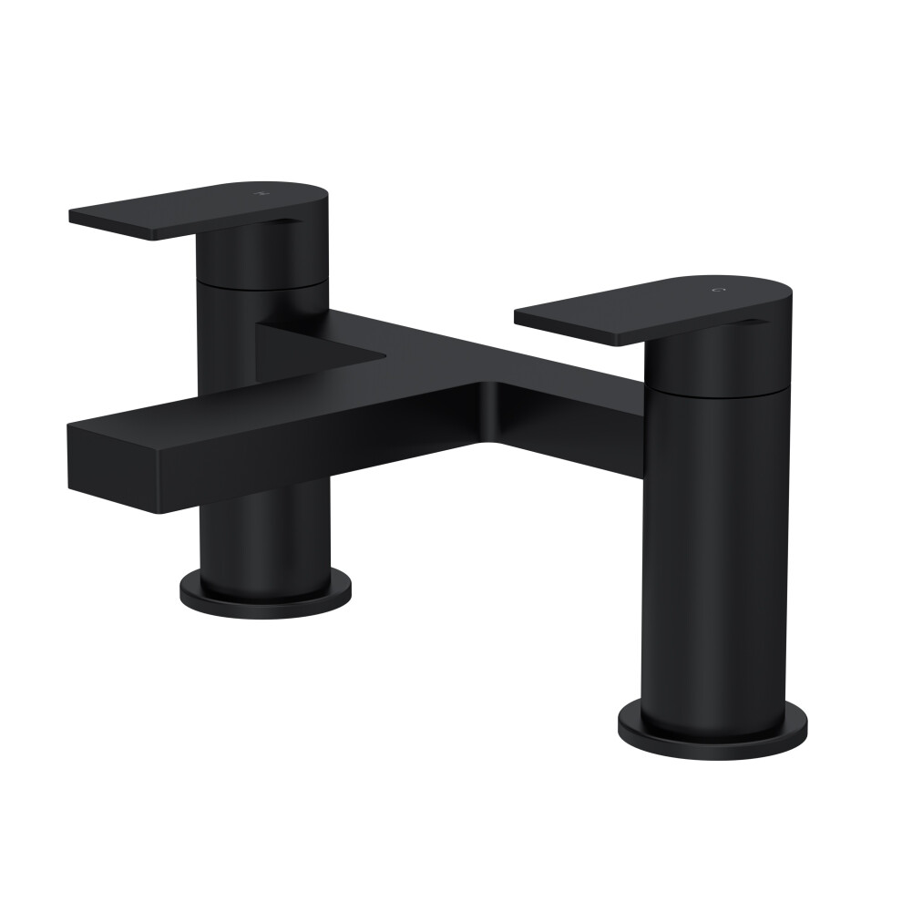 Contemporary Deck Mounted Bath Filler Tap - Matt Black - Balterley