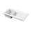 Balterley Fireclay Ceramic 1.5 Bowl Kitchen Sink & Plain Drainer - 1010mm - White 1