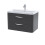Balterley Wall Hung 2 Drawer Vanity Unit with Ceramic Basin - 800mm - Soft Black 2
