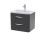 Balterley Wall Hung 2 Drawer Vanity Unit with Ceramic Basin - 600mm - Soft Black 2