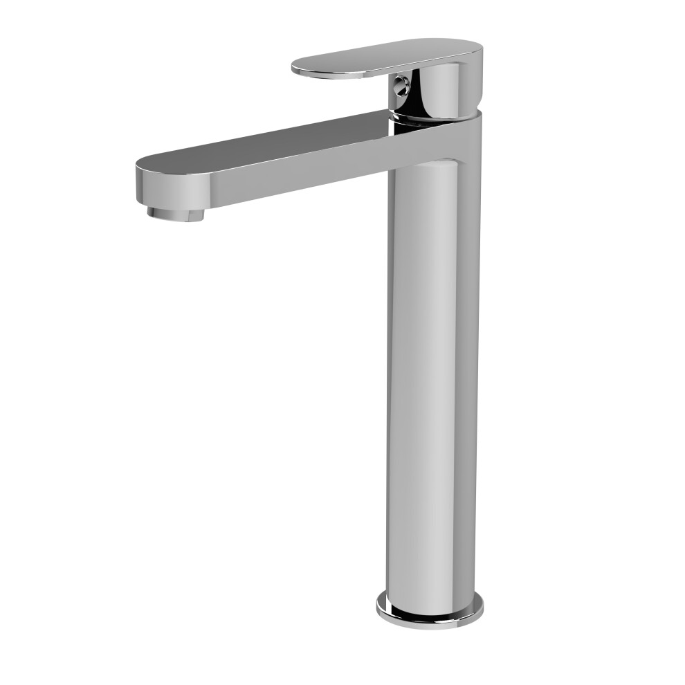 Round Tall Mono Basin Mixer Tap - Chrome 5056678475737