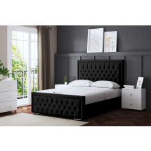 (Super King, Black) Allegra Upholstered Bed