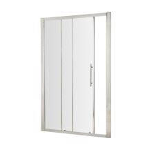 8mm Toughened Safety Glass Single Sliding Shower Door, Chrome, 1100mm