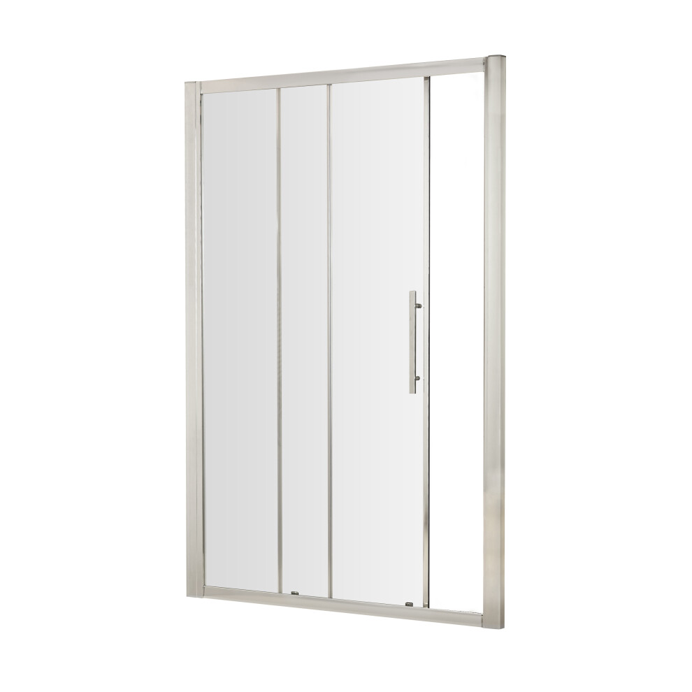 8mm Toughened Safety Glass Single Sliding Shower Door, Chrome, 1200mm