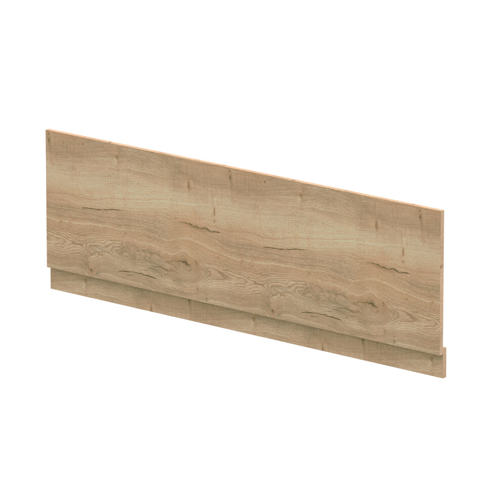 1700mm Edge/Power Straight Front Bath Panel & Plinth - Textured Woodgrain Autumn Oak