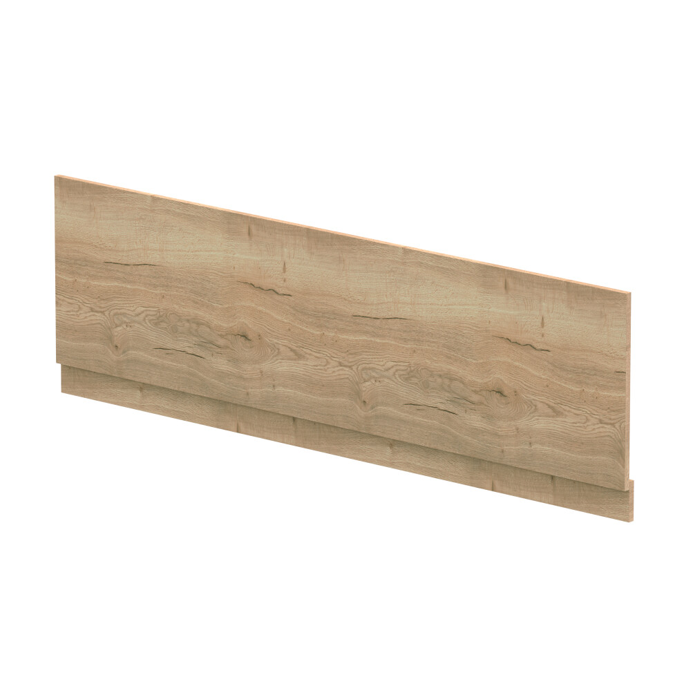 1800Mm Edge/Power Straight Front Bath Panel & Plinth - Textured Woodgrain Autumn Oak 5056678460443